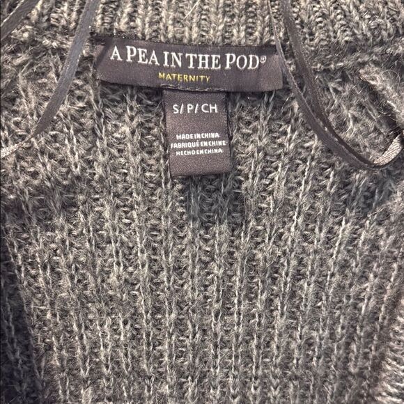 A Pea in the Pod Open Front Ribbed Gray Duster Cardigan size Small - Picture 2 of 10